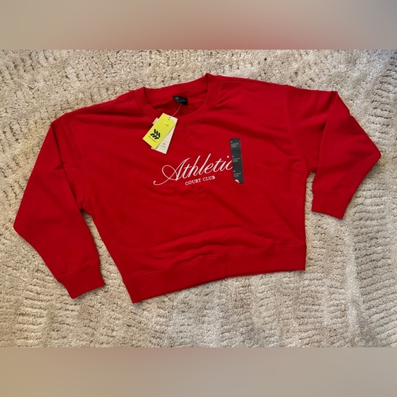 all in motion Sweaters - All in Motion cozy crewneck pullover sweatshirt in red size M NWT